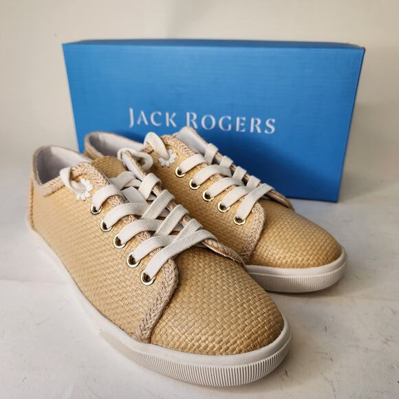Jack Rogers Lia Rope Sneakers Rattan 7B NEW - Picture 1 of 8